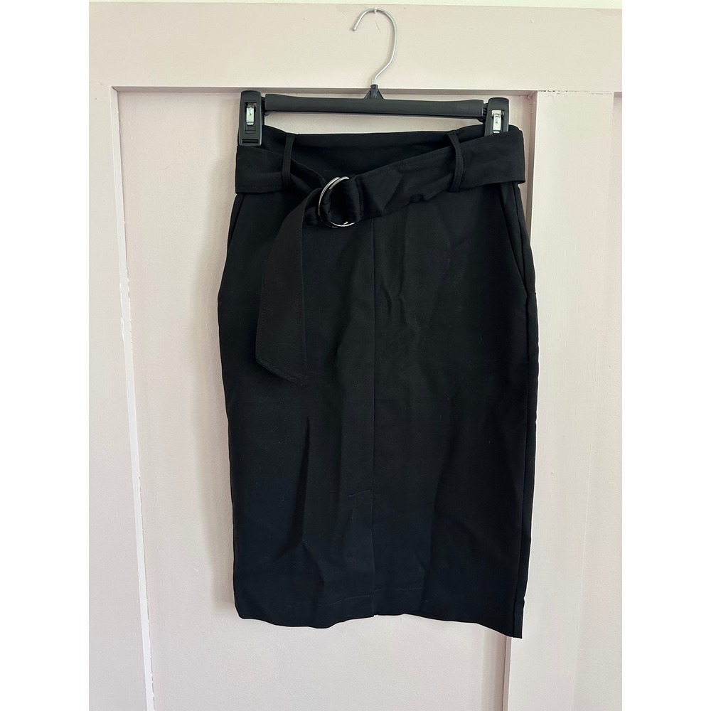 Fashion Nova Womens Black Belted High Waist Pencil‎ Skirt XS